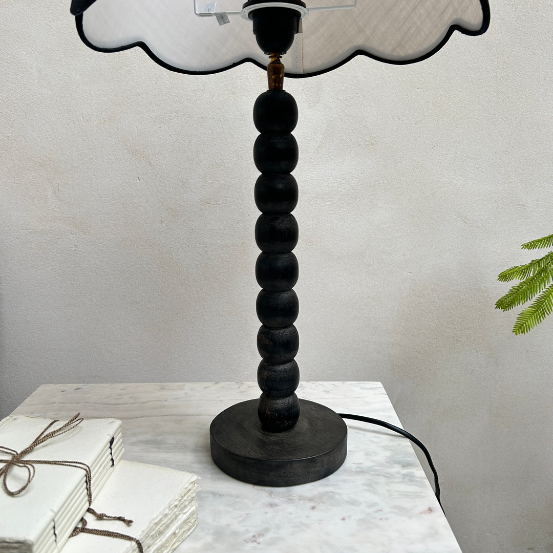 Bobbin Table Lamp | Dark Wood