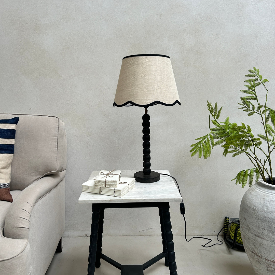 Bobbin Table Lamp | Dark Wood