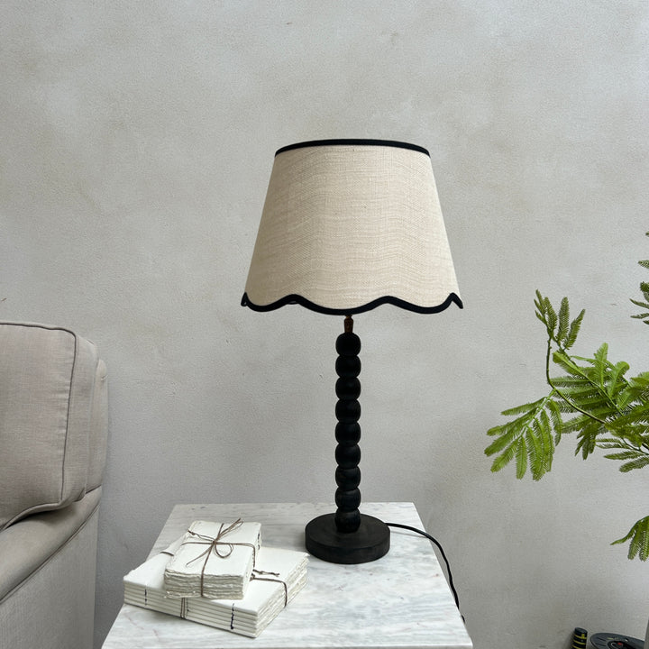 Bobbin Table Lamp | Dark Wood