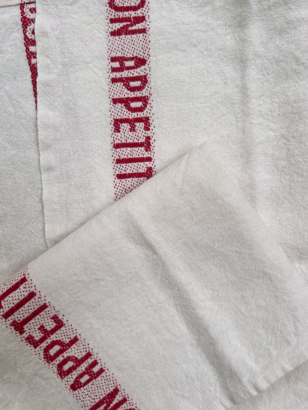 Bon Appetit Tea Towel Red & White
