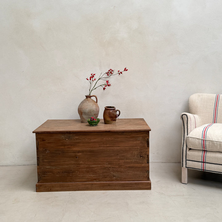 Briggs Reclaimed Teak Blanket Box | Solid Dark Wood Storage Chest
