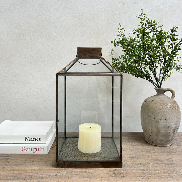Bronze Metal Glass Lantern | Corfu