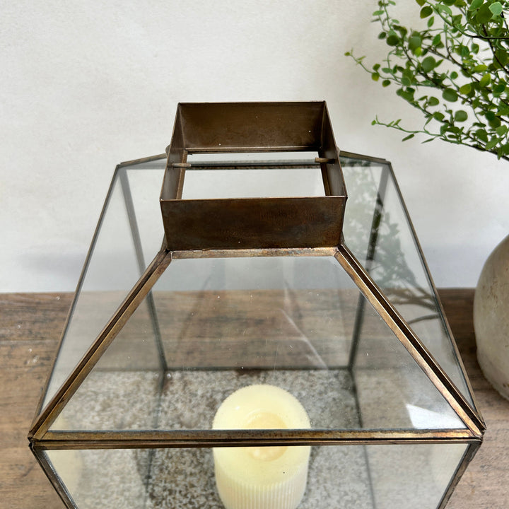 Bronze Metal Glass Lantern | Corfu 