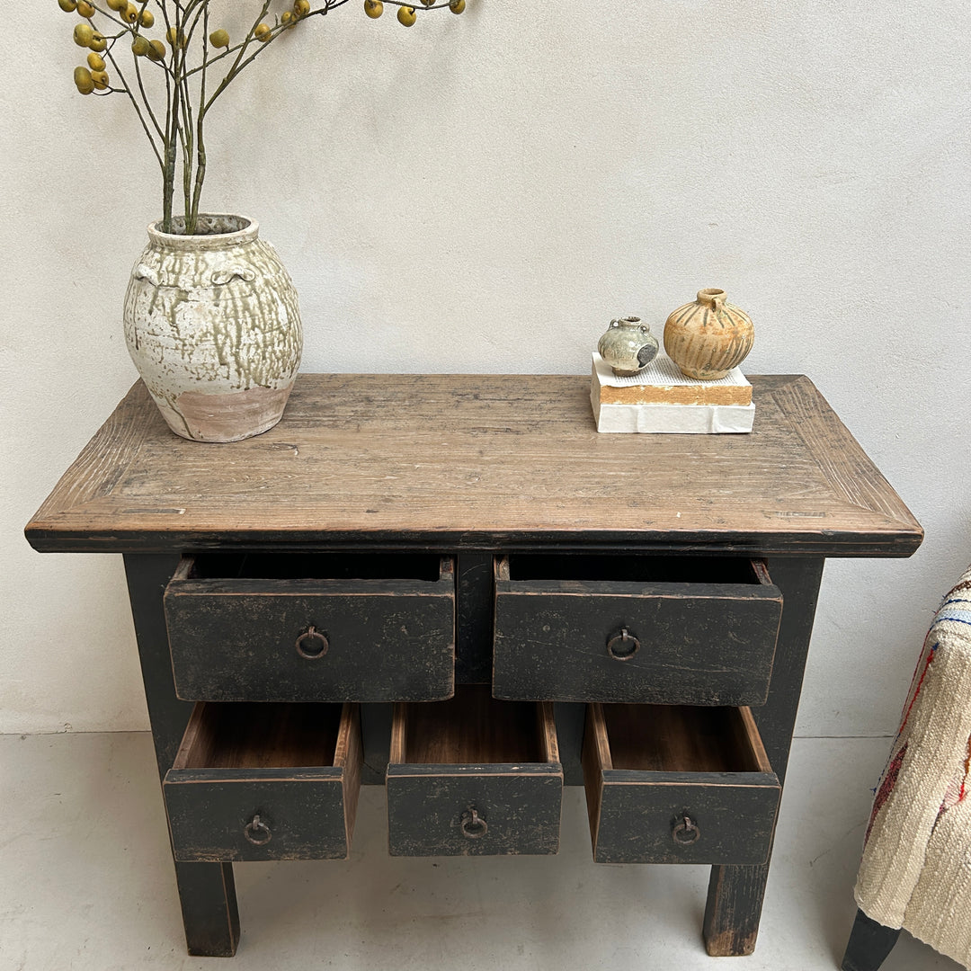 Small Black Antique Console Table | Bath