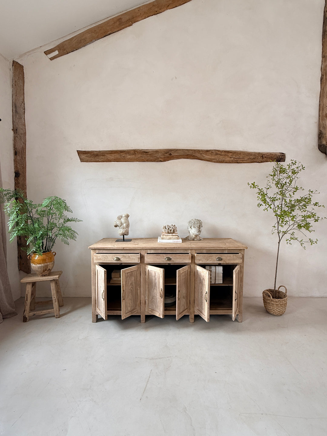 Vintage Whitewashed School Laboratory Cupboard – Albert
