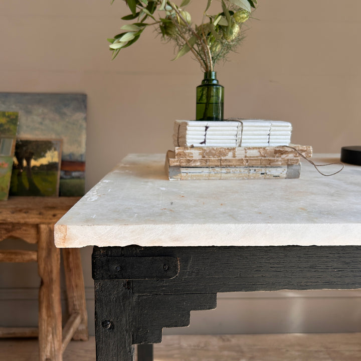 Original Vintage Marble Top Side Table | Petra