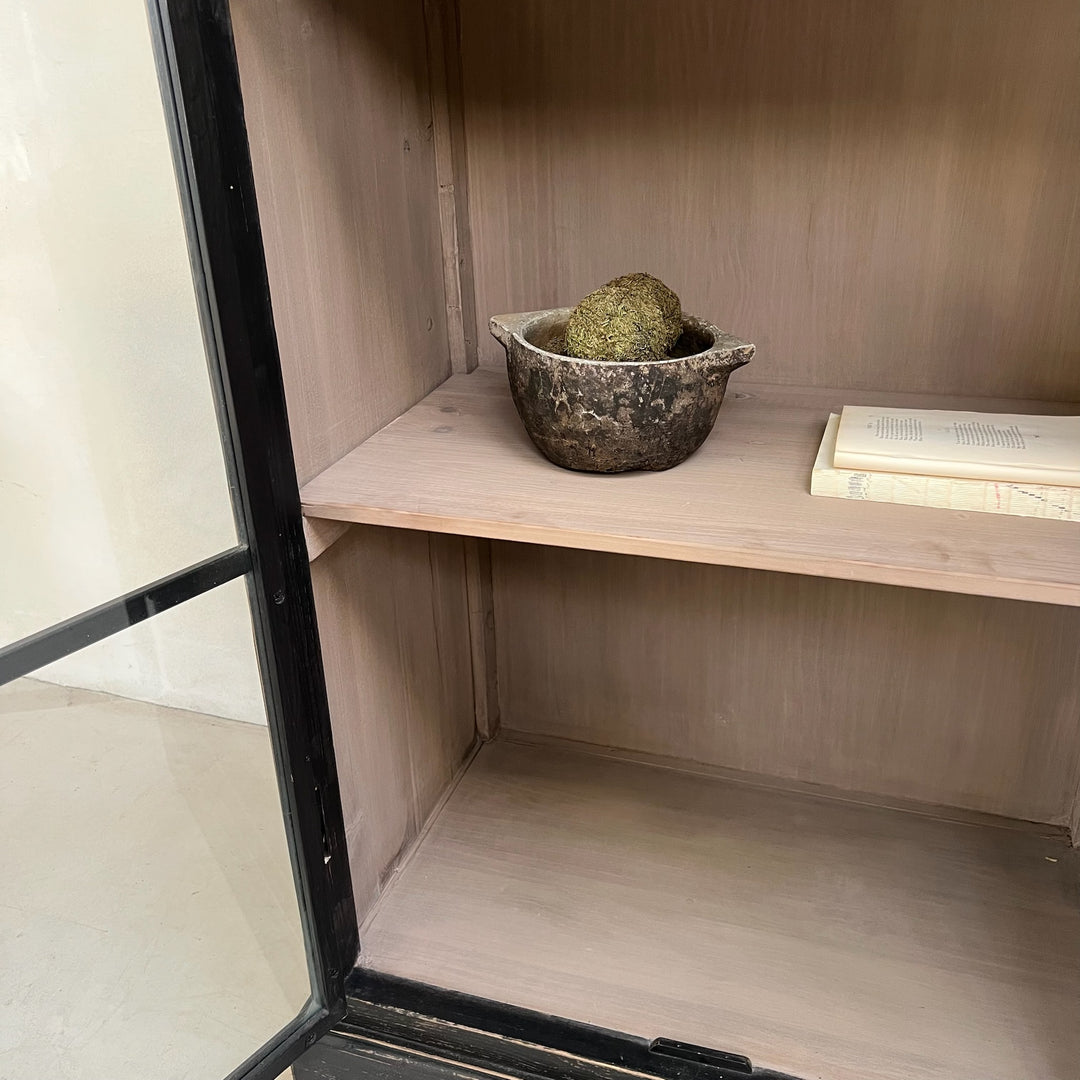 Glass Glazed Black Cabinet | Cookham