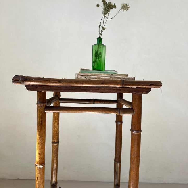 Vintage bamboo side table