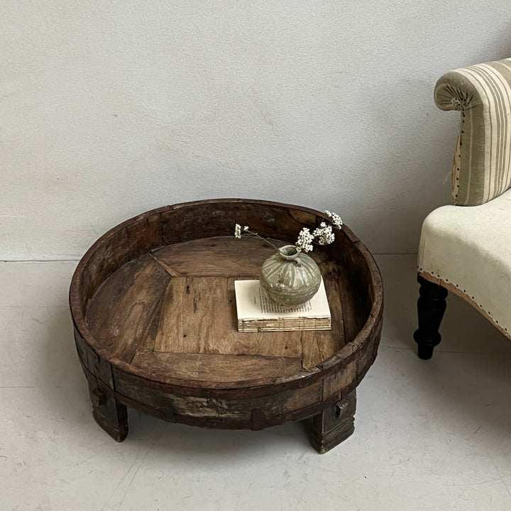 Antique Carved Round Coffee Table | Jasper