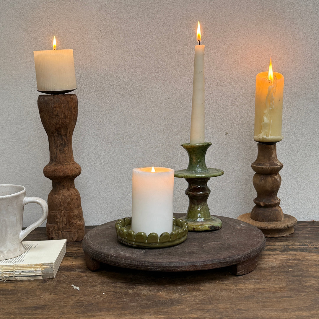 Vintage Wooden Chapati Plate