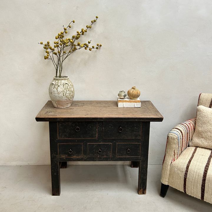 Small Black Antique Console Table | Bath