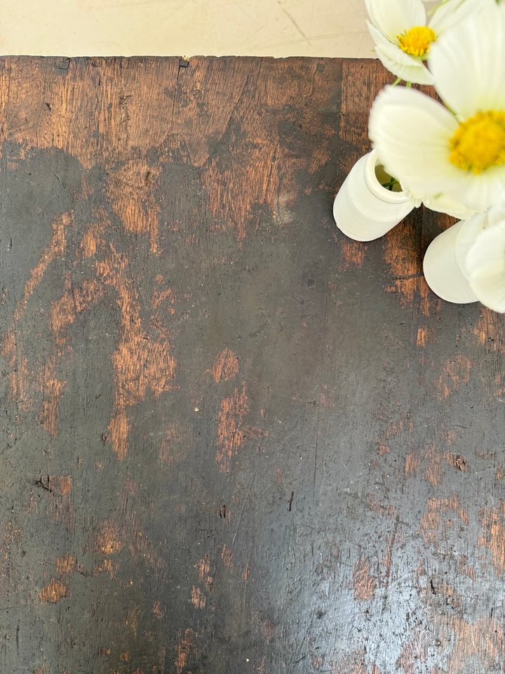 Antique Dark Wood Blanket Box | Toby