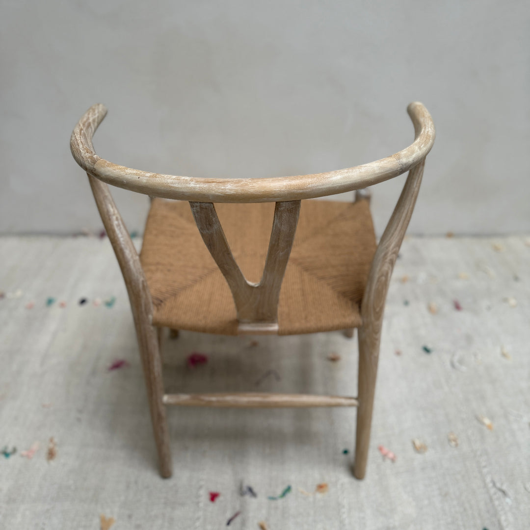 Whitewashed Danish dining chair