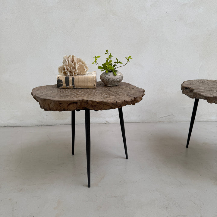 Ancient burr elm side table | Octavia