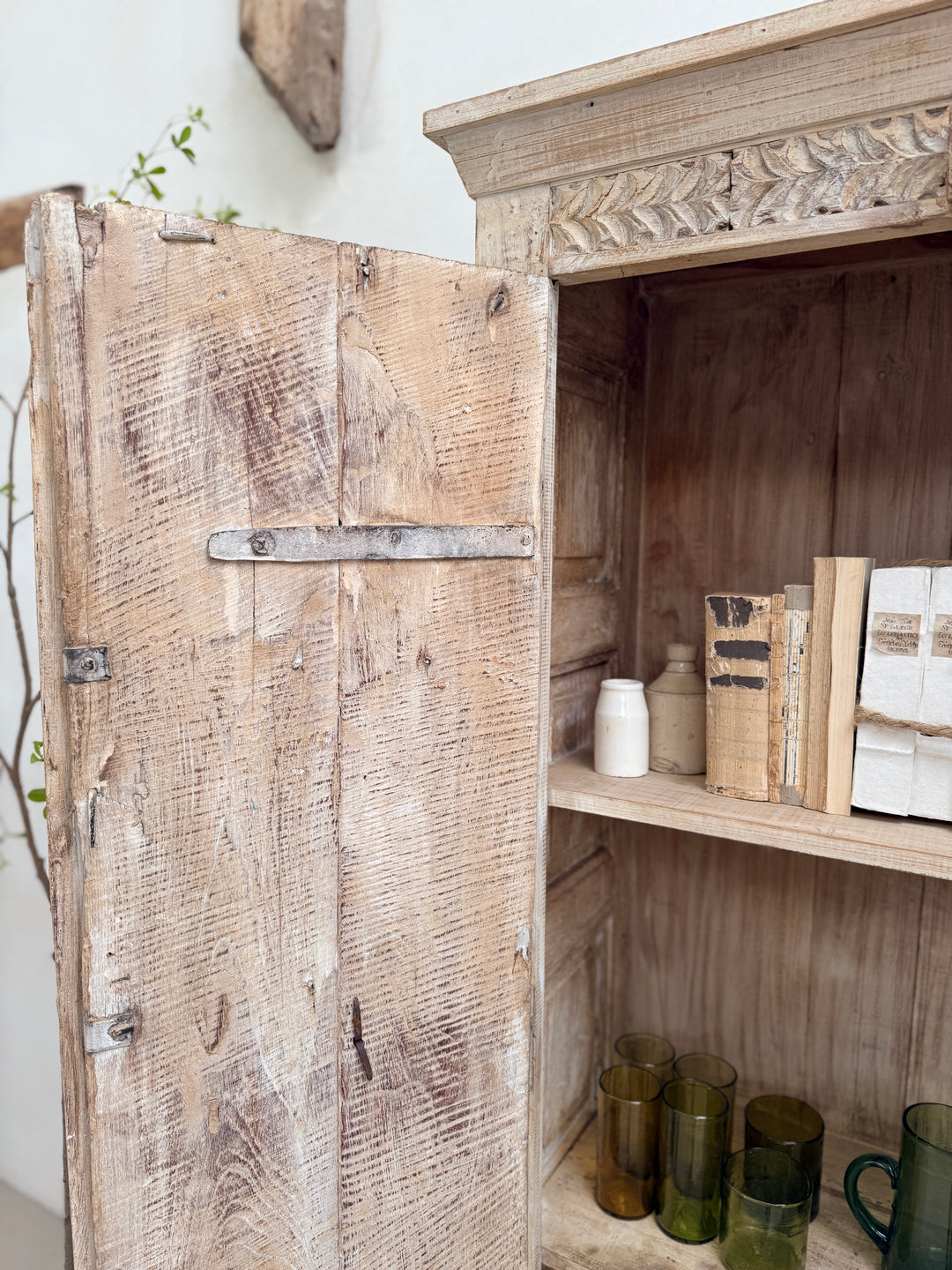 Salvaged Indian Antique Door Cupboard Rena