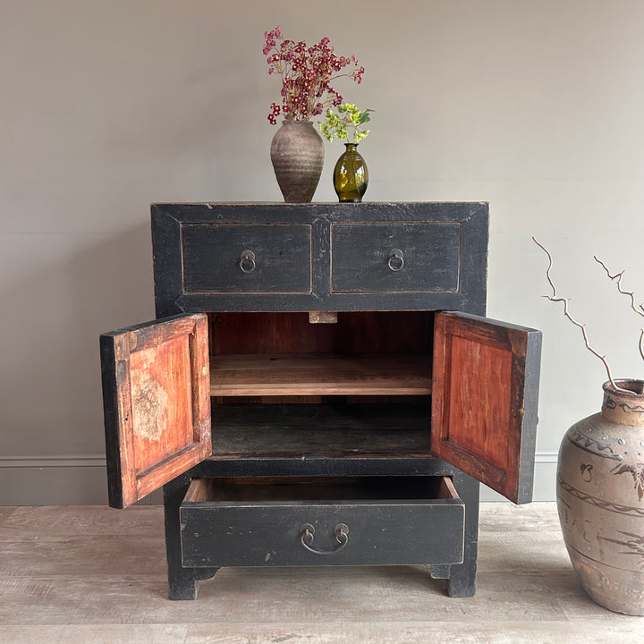 Antique Small Black Cupboard | Collette