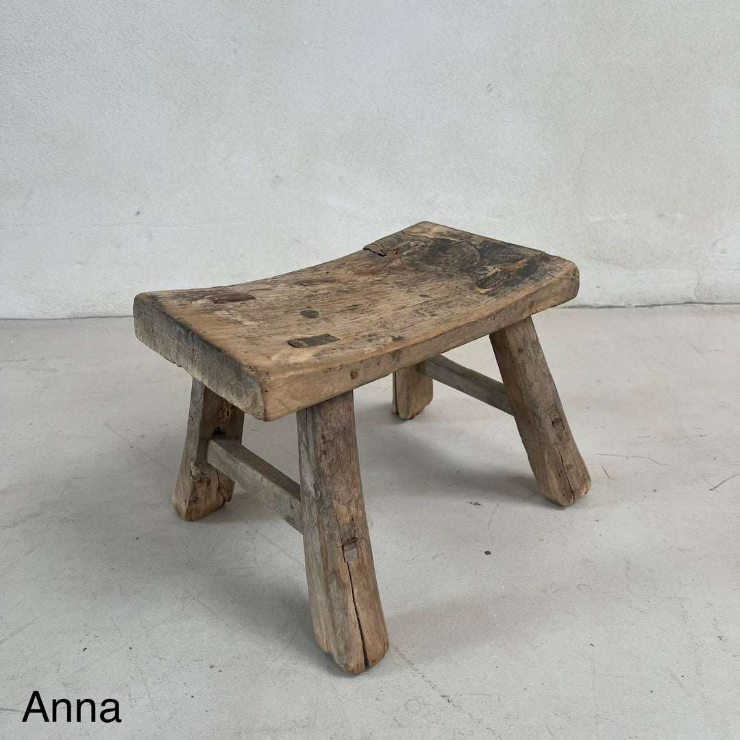 Antique rustic wood footstool (Select from photo)