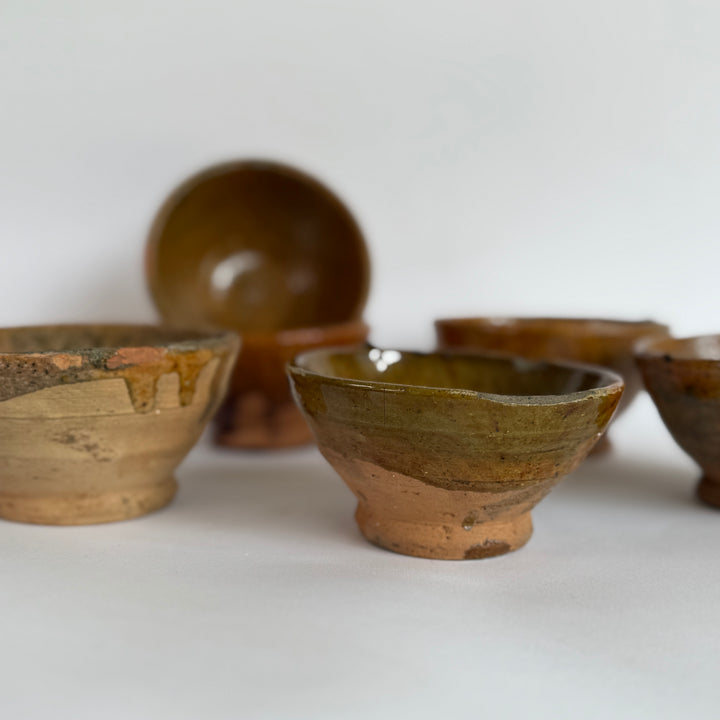 Stoneware ochre hand made bowl