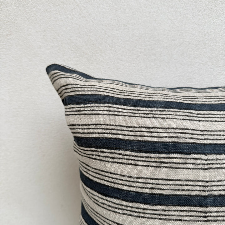 Linen block stripe cushion | 40x60 Dino