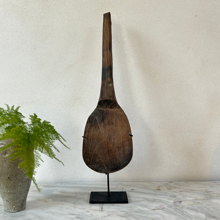 Antique wooden spoon on stand Joko