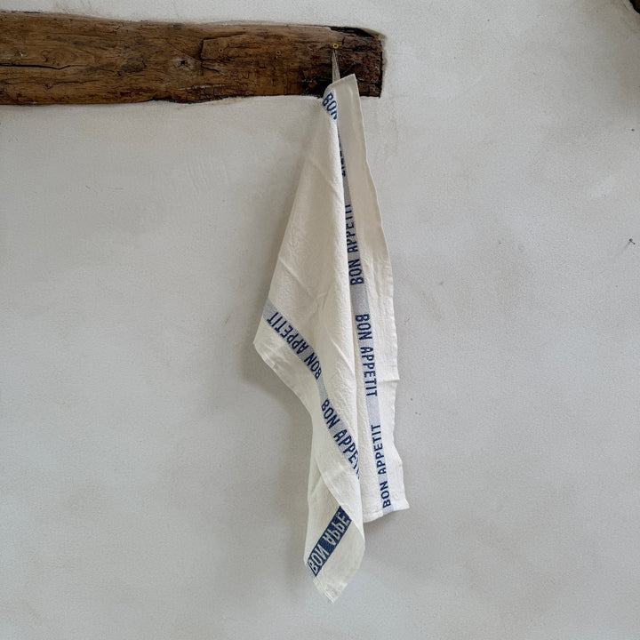 Bon Appetit Tea Towel Blue & White