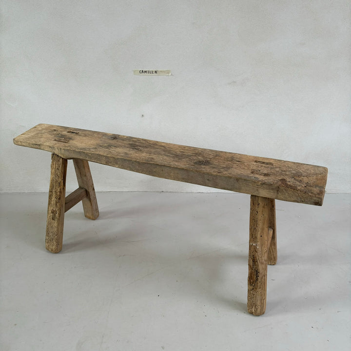 Antique Rustic Wooden Bench Camilla