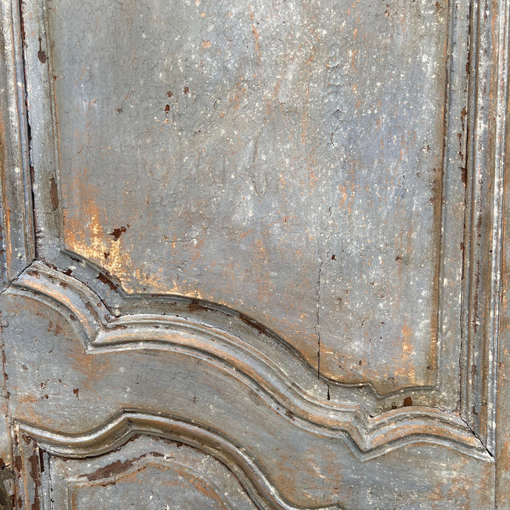 Antique french blue decorative double doors