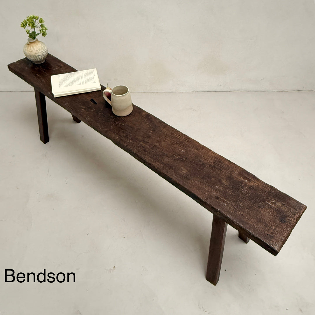 Choice of unique antique dark wood benches