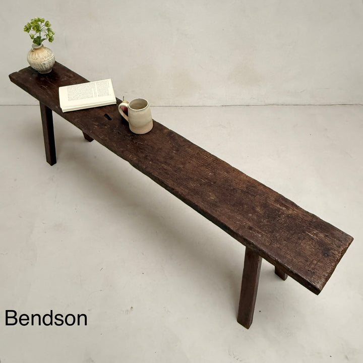 Choice of unique antique dark wood benches