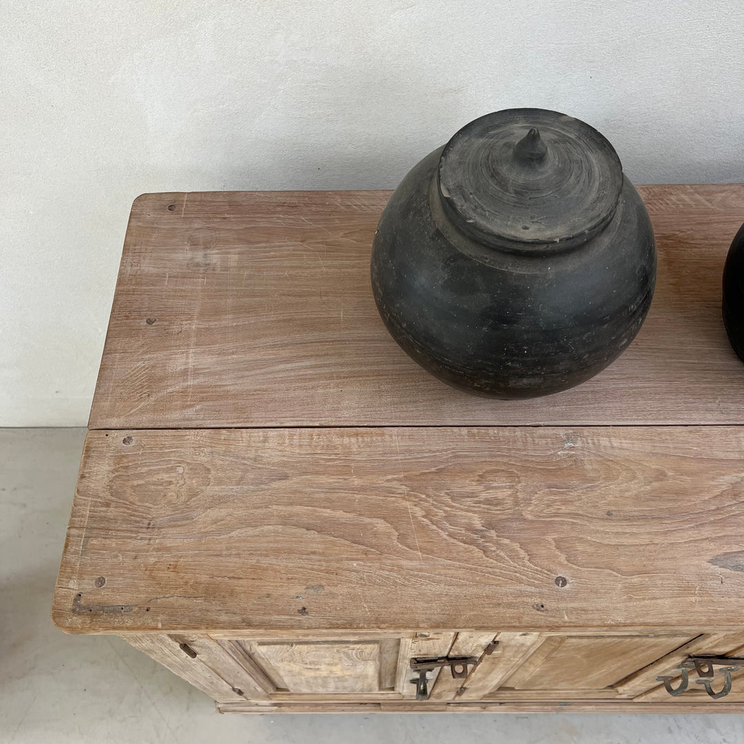 Small Rustic Vintage Sideboard with Metal Panels | Avani