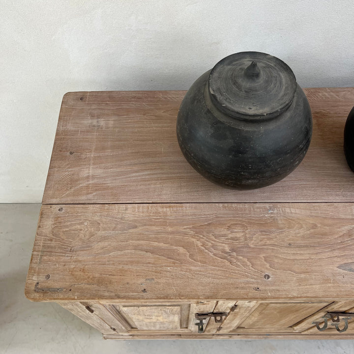 Small Rustic Vintage Sideboard with Metal Panels | Avani
