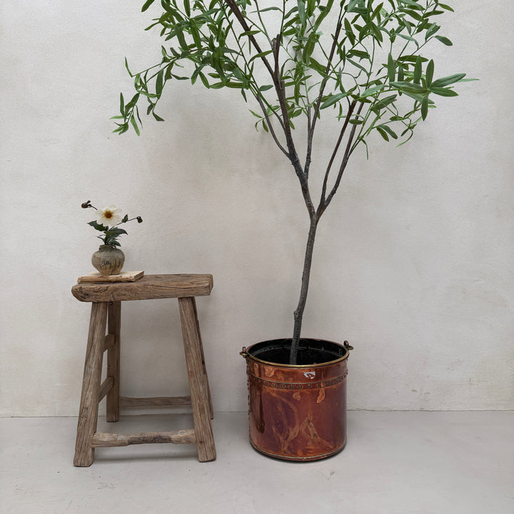 Antique Copper & Brass Riveted Planter