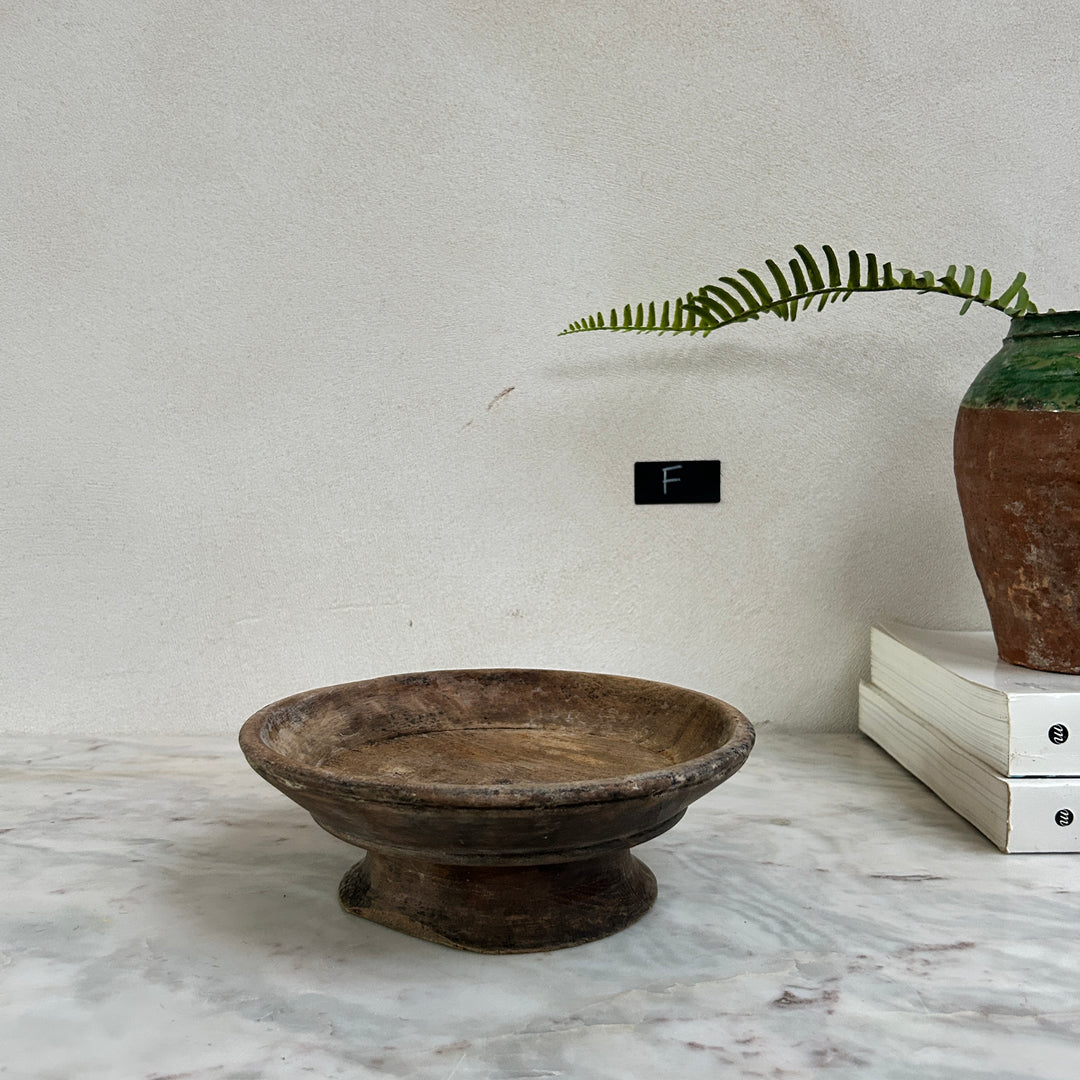 Antique hand turned wood bowl | Batak