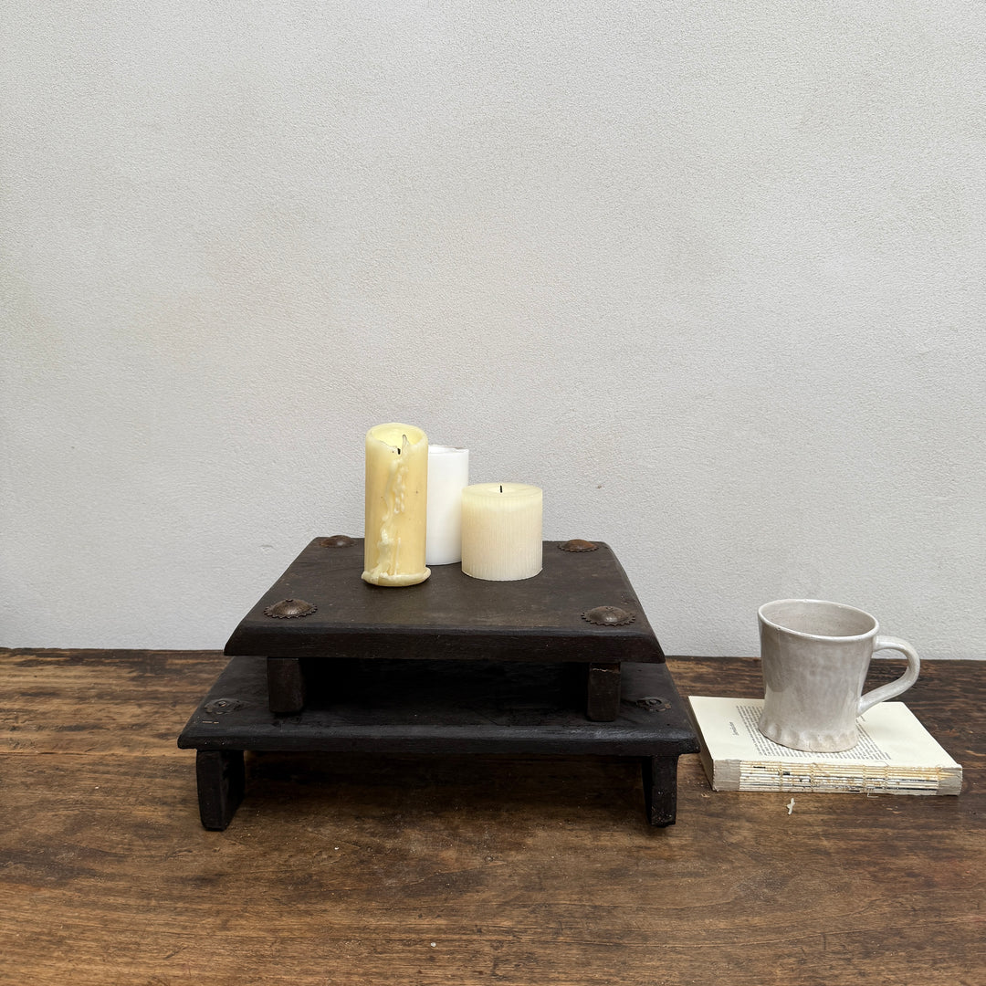 Vintage Wooden Bajot Display Stand