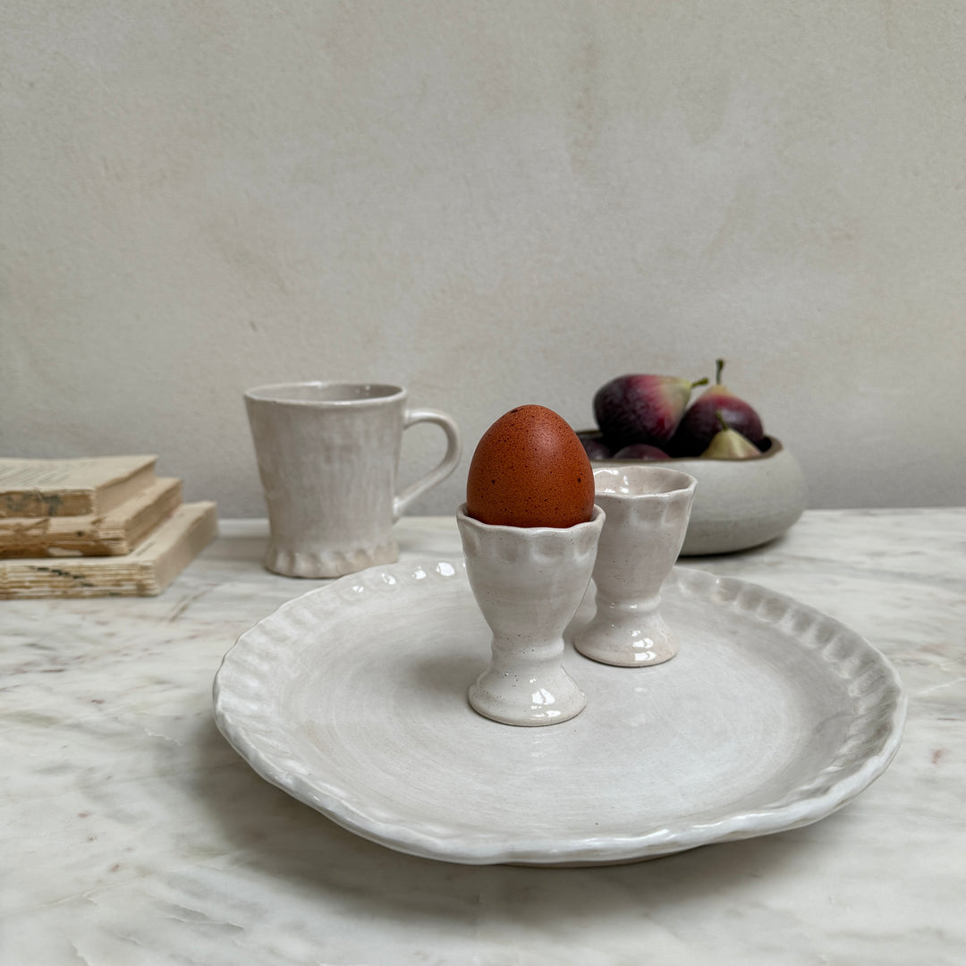 Hand made small plate white | Florence