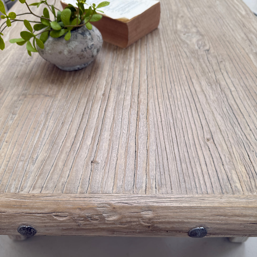 Reclaimed coffee table pale wood | Cotswolds
