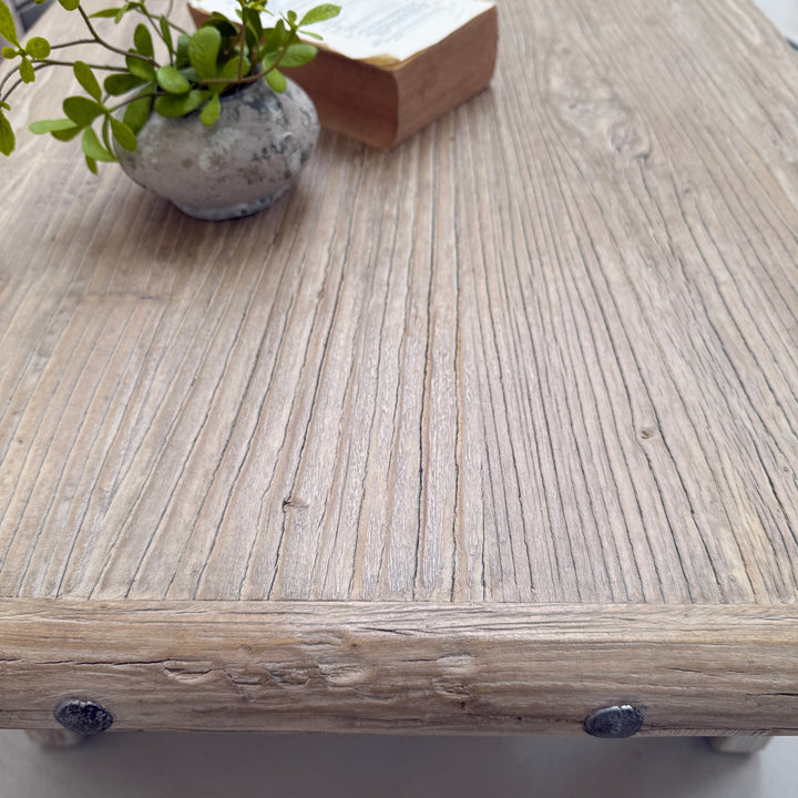 Reclaimed coffee table pale wood | Cotswolds