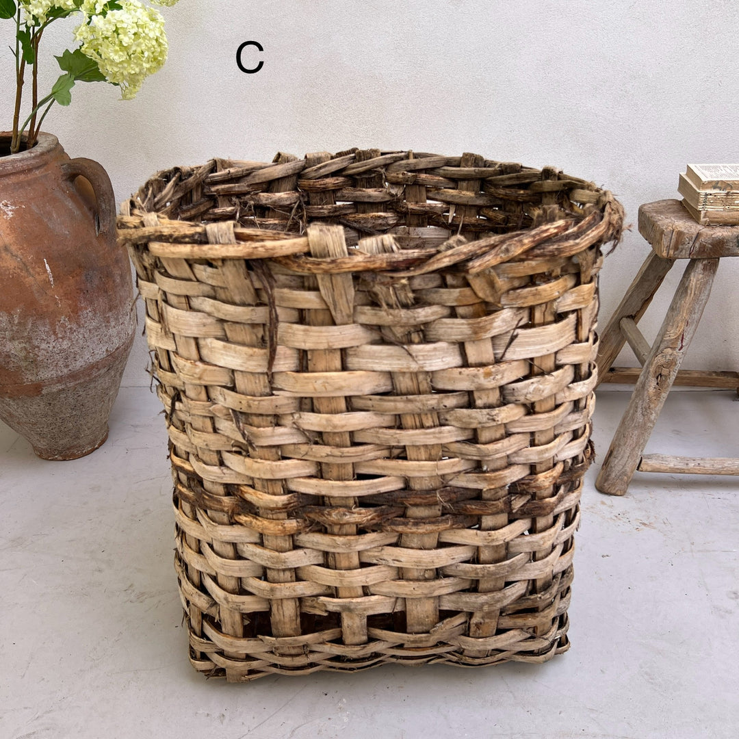 Primitive Antique Handwoven Baskets