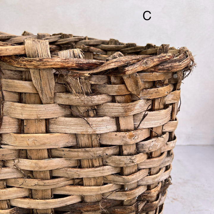 Primitive Antique Handwoven Baskets