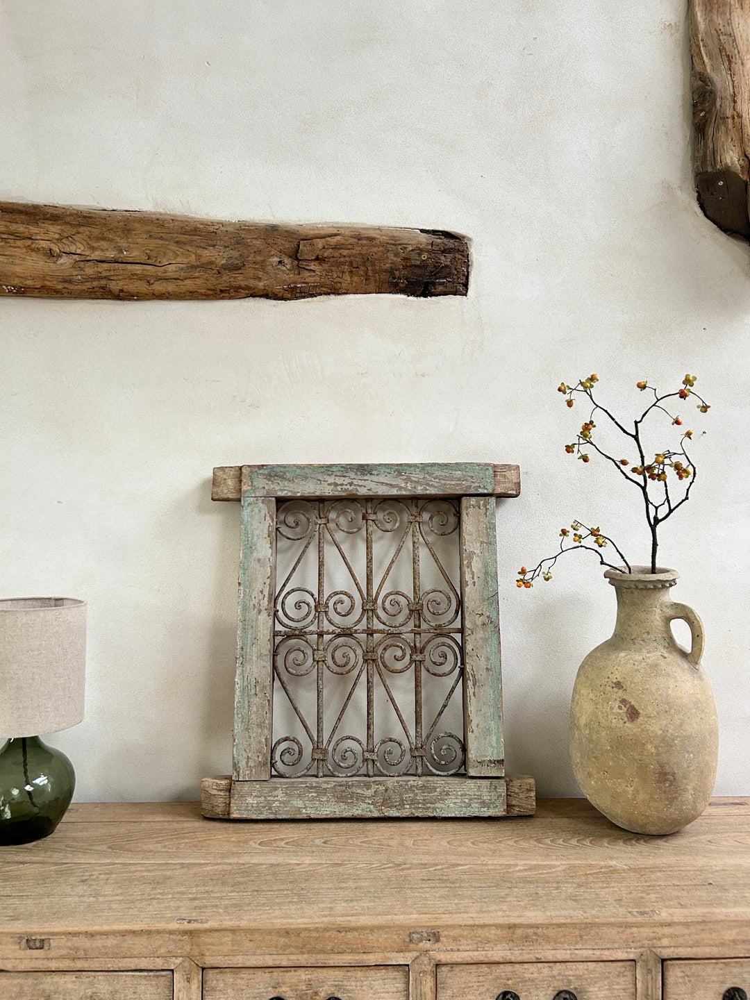 Cast iron antique window grille | Agus