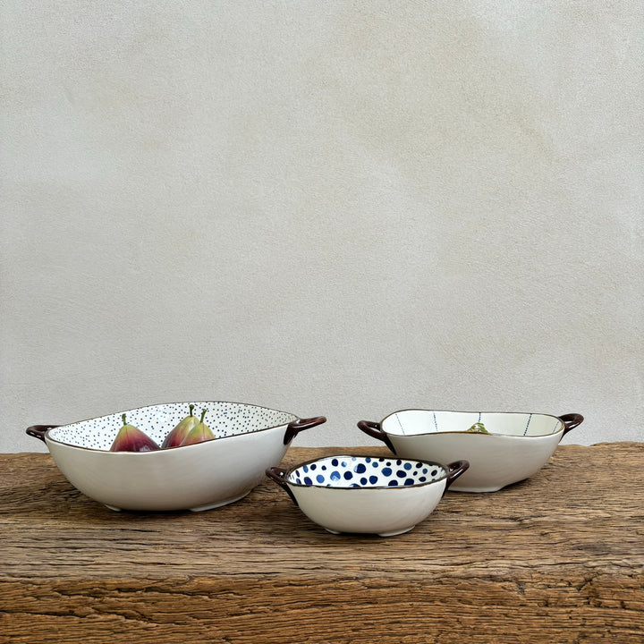 Ceramic Dots Serving Bowl