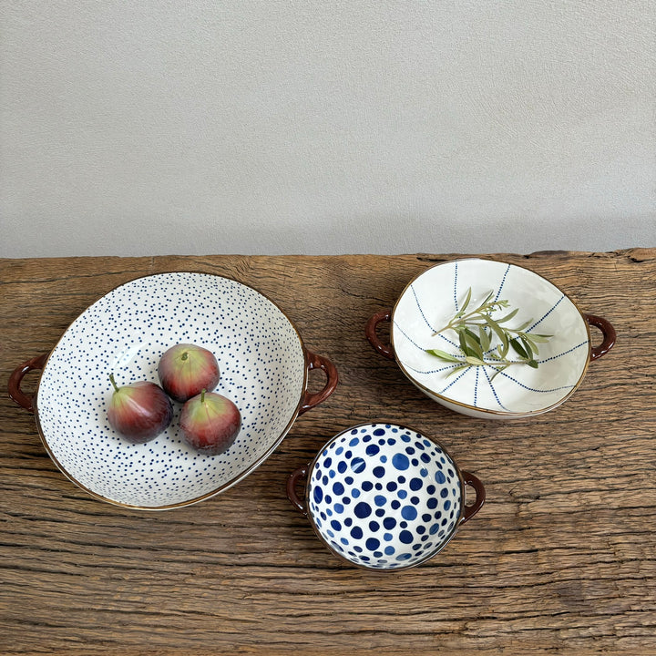 Ceramic Dots Serving Bowl