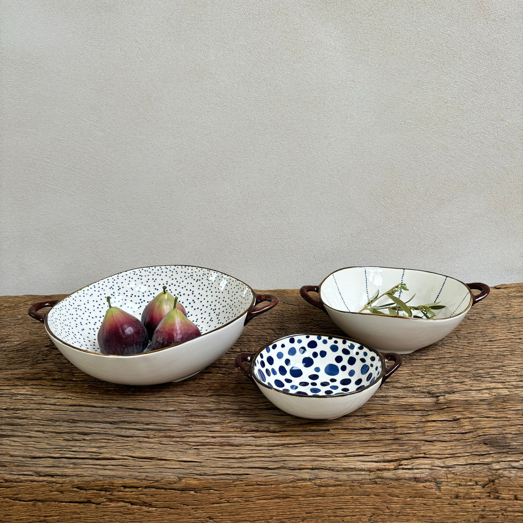 Ceramic Dots Serving Bowl