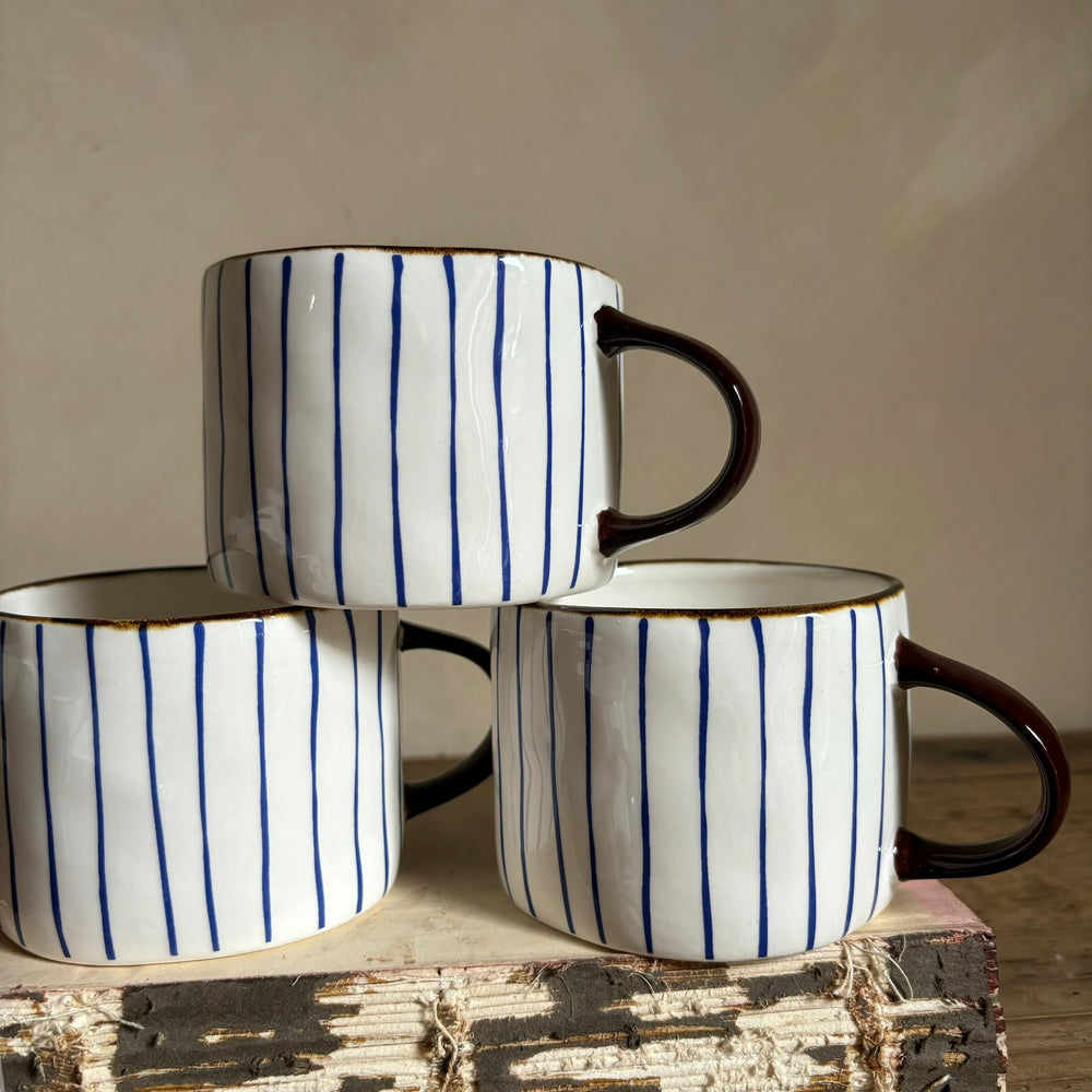 Ceramic Lines Mug group of 3