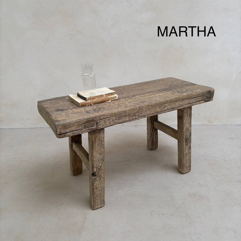Choice of Rustic Antique Elm Bench - Martha 