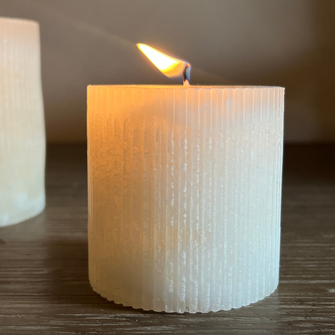 Church pillar candle | Large ribbed
