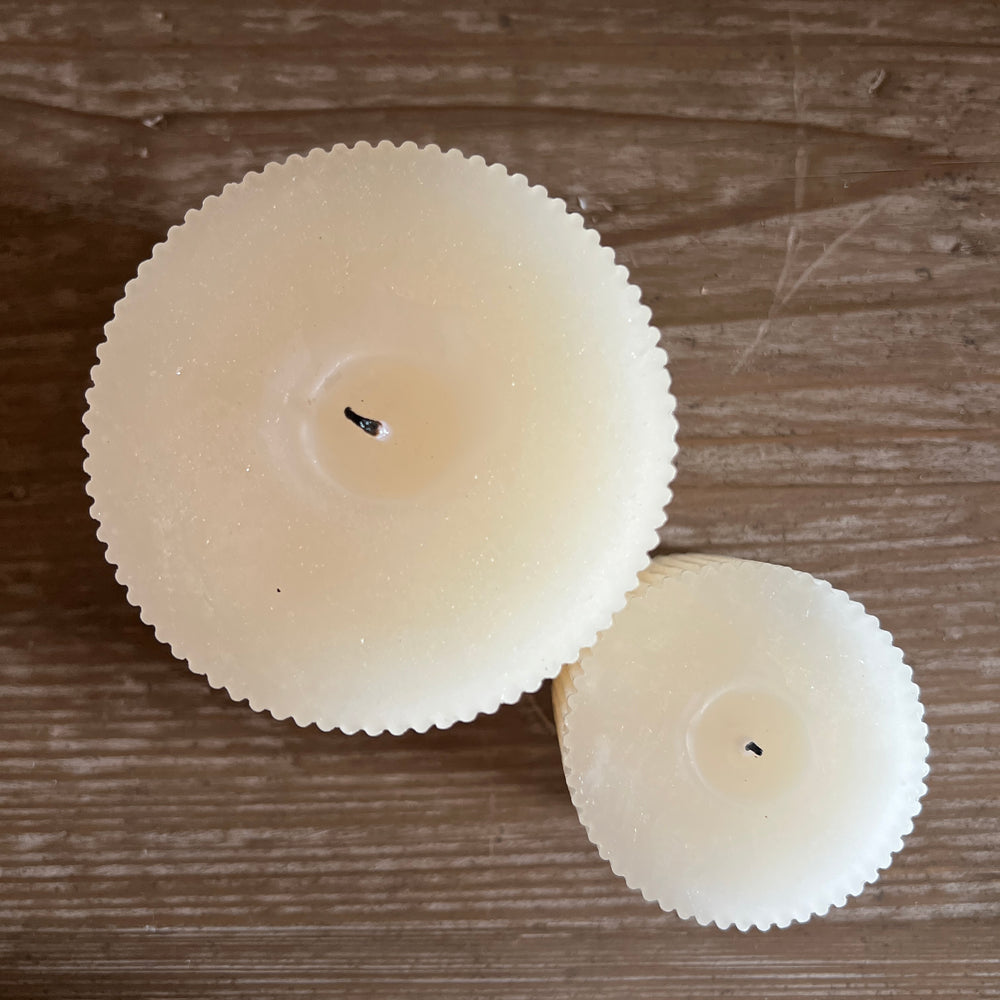 Church pillar candle | Large ribbed