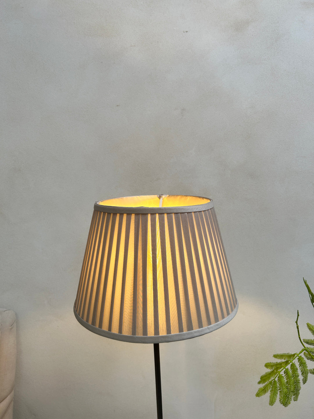 Classic Bronze Table Lamp | Pleated Silk Shade