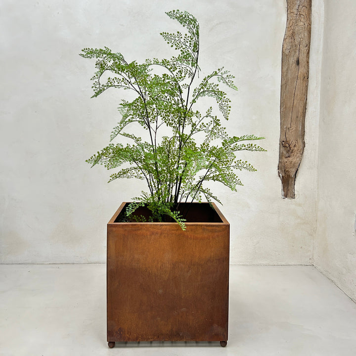 Corten steel square garden planter