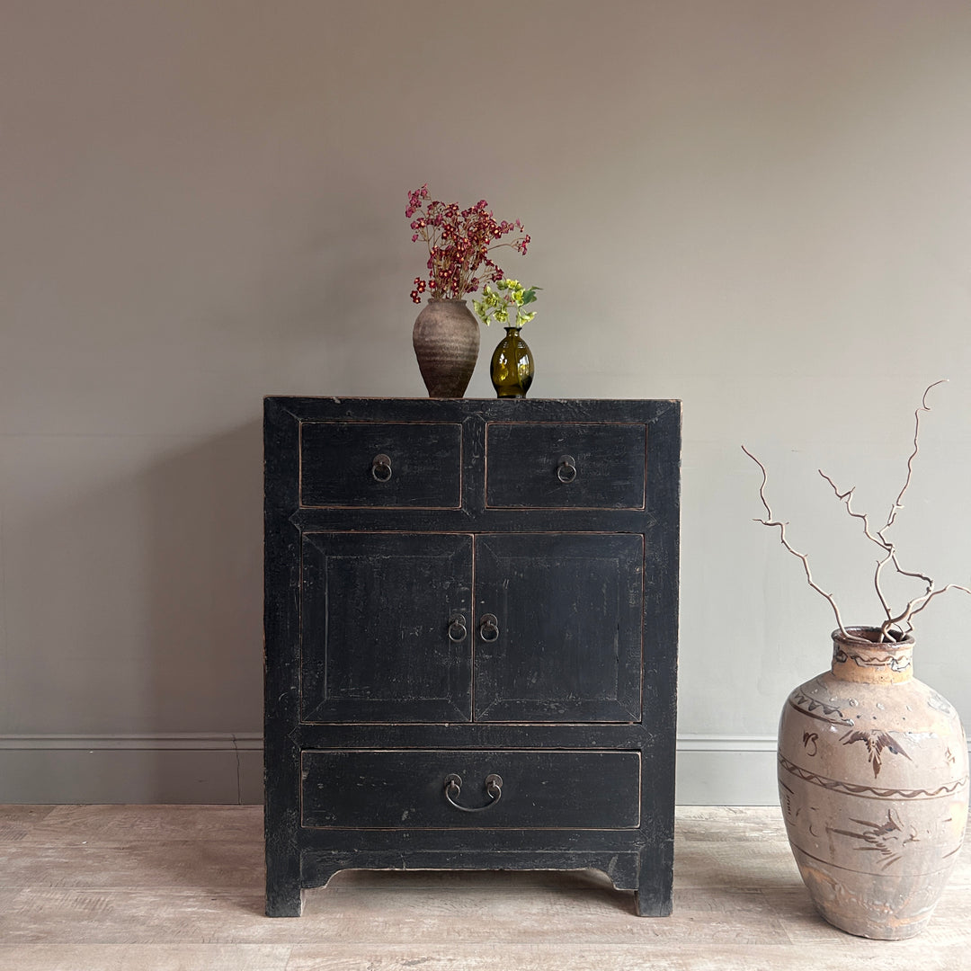 Antique Small Black Cupboard | Collette